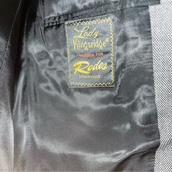 Kingsridge wool Women’s pure wool gray black career blazer Size 6 approximately - Picture 6 of 10